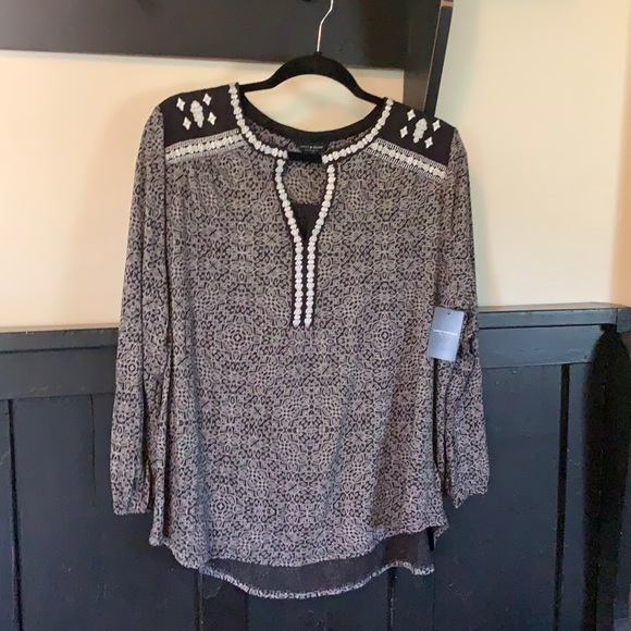 Lucky Brand X Black White Long Sleeve 